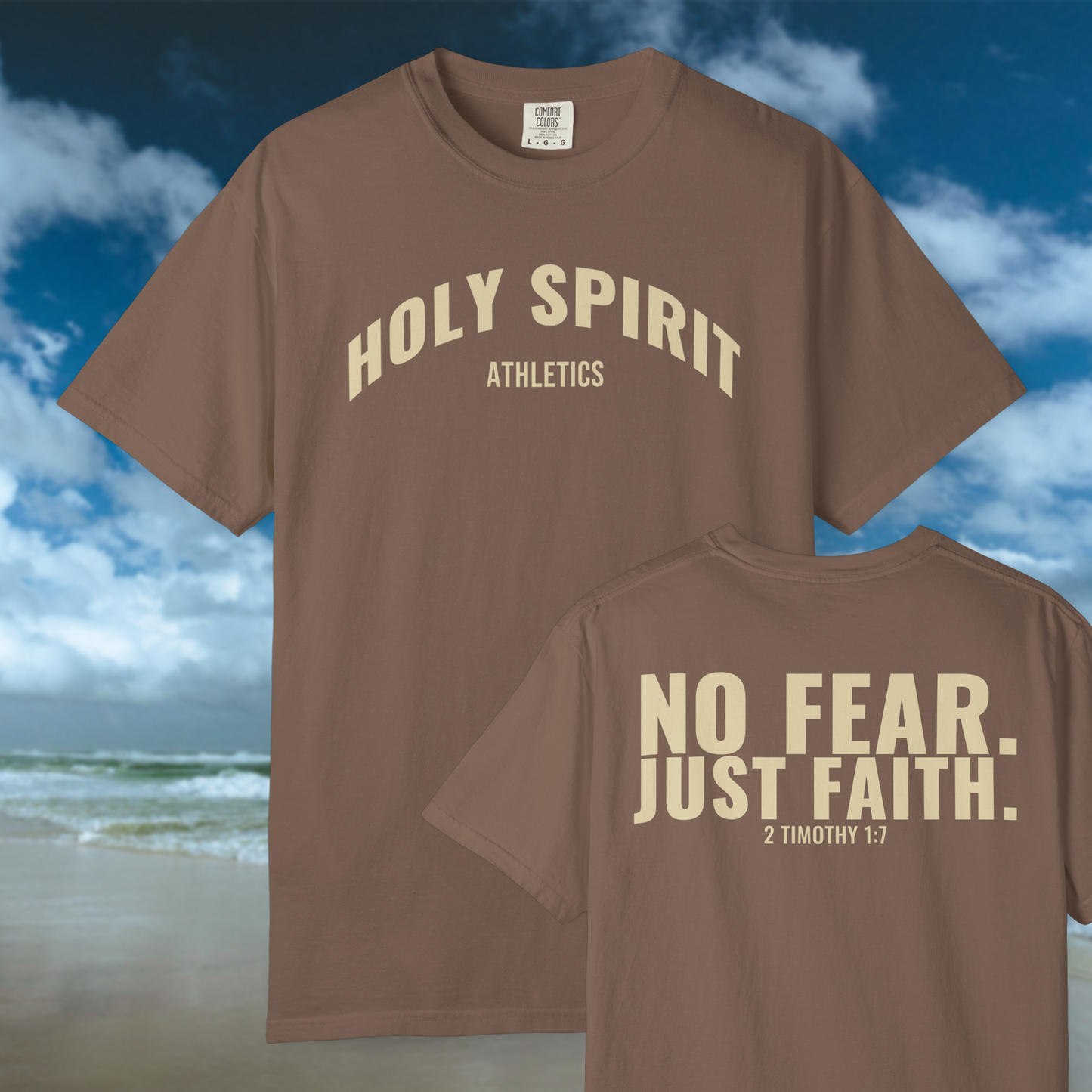 Holy Spirit Athletics Tee - Espresso/Cream