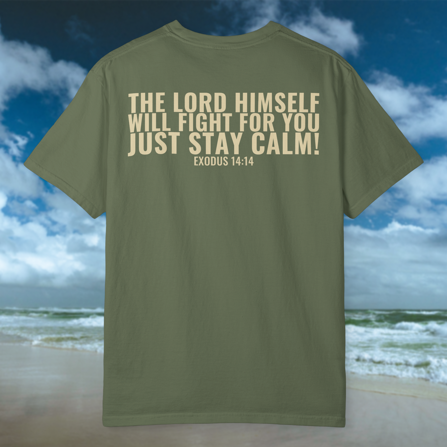 Let Go Let God Tee - Sage/Cream