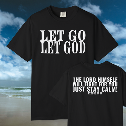 Let Go Let God Tee - Black/White