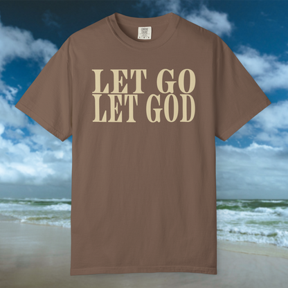 Let Go Let God Tee - Espresso/Cream