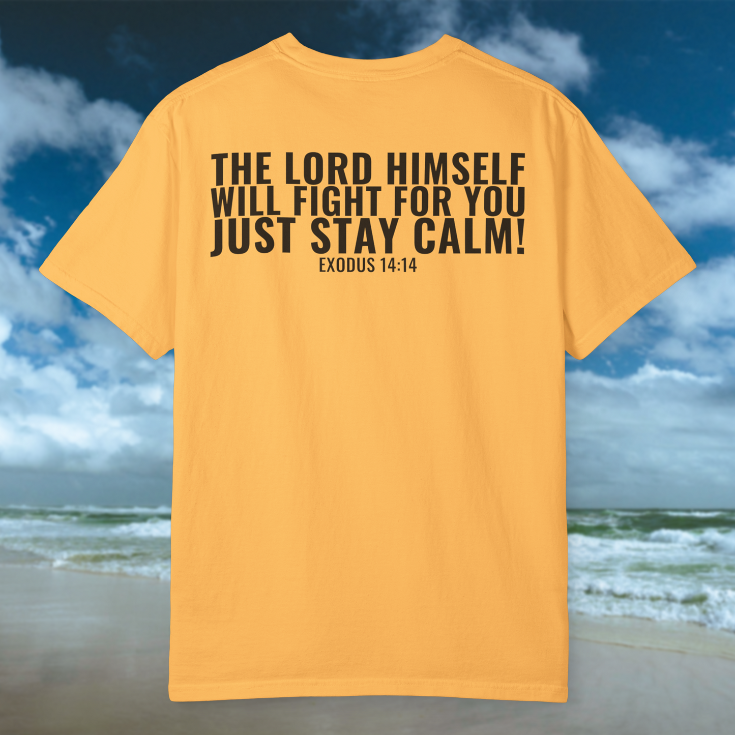 Let Go Let God Tee - Citrus/Black