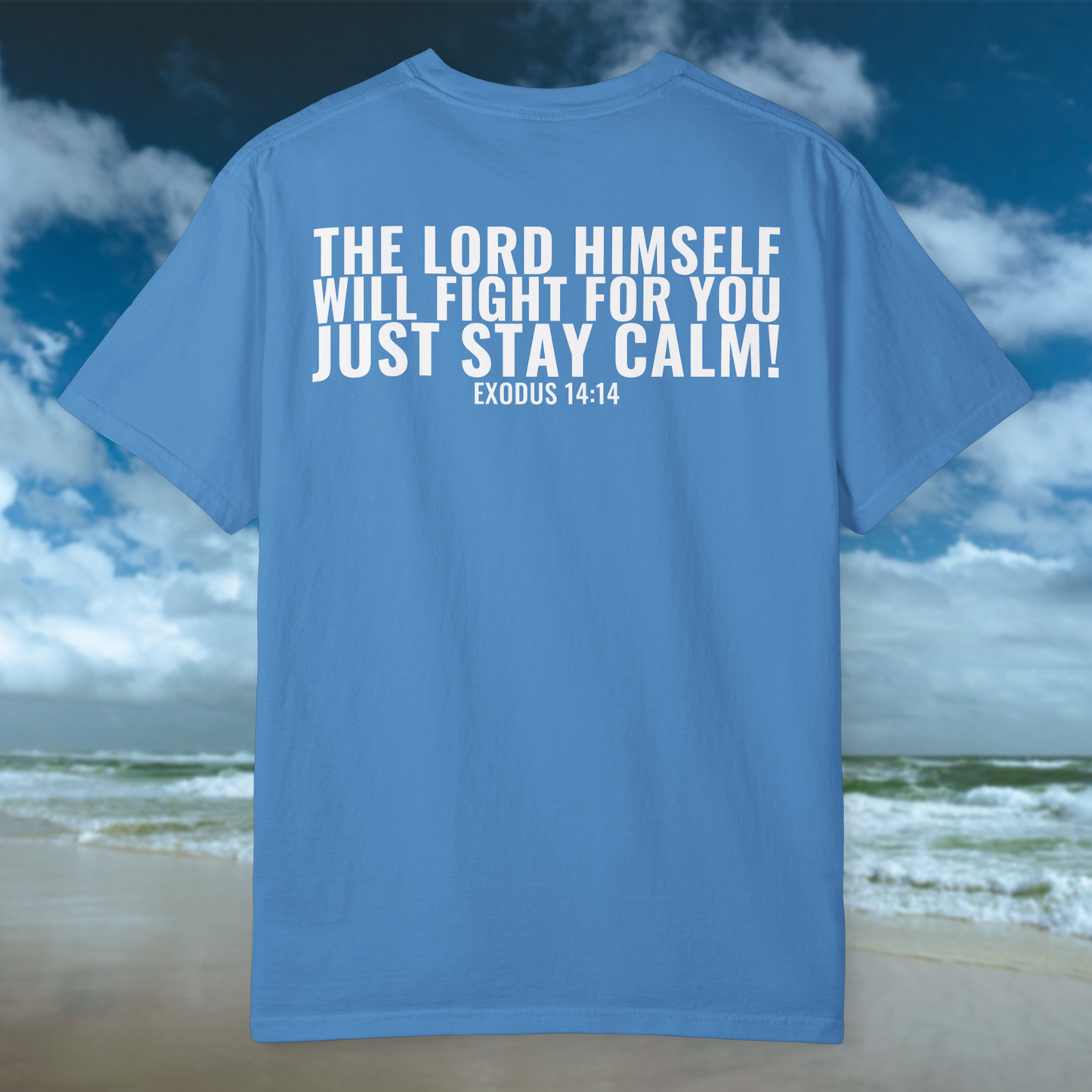 Let Go Let God Tee - Royal Blue/White